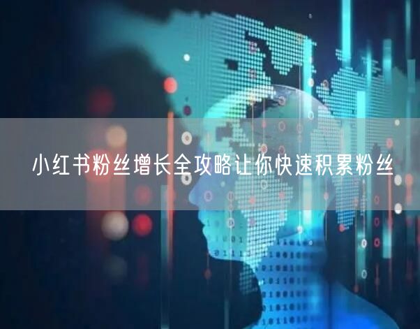 小红书粉丝增长全攻略让你快速积累粉丝