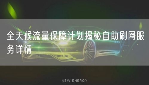 全天候流量保障计划揭秘自助刷网服务详情