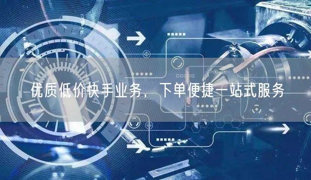 优质低价快手业务，下单便捷一站式服务